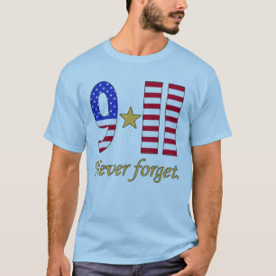 9-11 Vergeet nooit producten T-shirt