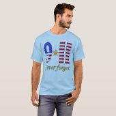 9-11 Vergeet nooit producten T-shirt (Voorkant volledig)