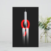 9 11 Vergeet nooit te herinneren 9.11.2001 Memoria Briefpapier (Staand voorkant)