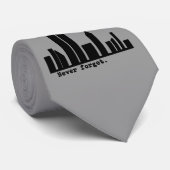 9-11 Vergeet NY Skyline Tshirts, Buttonnen nooit Stropdas (Opgerold)