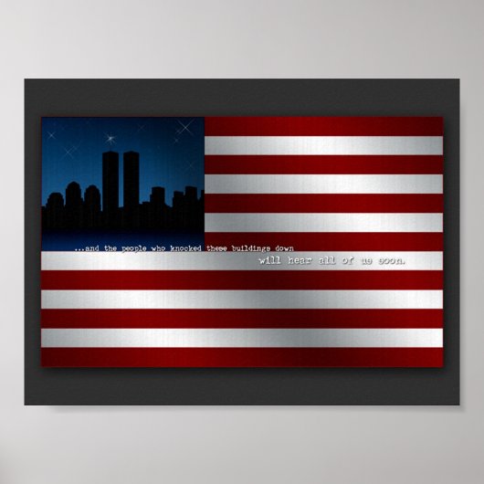 9-11 Vlag Poster (Voorkant)