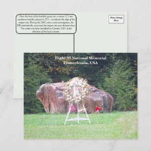 9/11 Vlucht 93 Nationaal Briefkaart