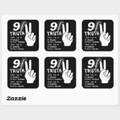 9-11 Waarheid zonder vrede zonder rechtvaardigheid Vierkante Sticker (Vel)