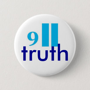 9-11 waarheidsknoopbadge ronde button 5,7 cm