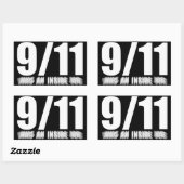 9/11 was an inside job rechthoekige sticker (Vel)