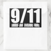 9/11 was an inside job rechthoekige sticker (Tas)