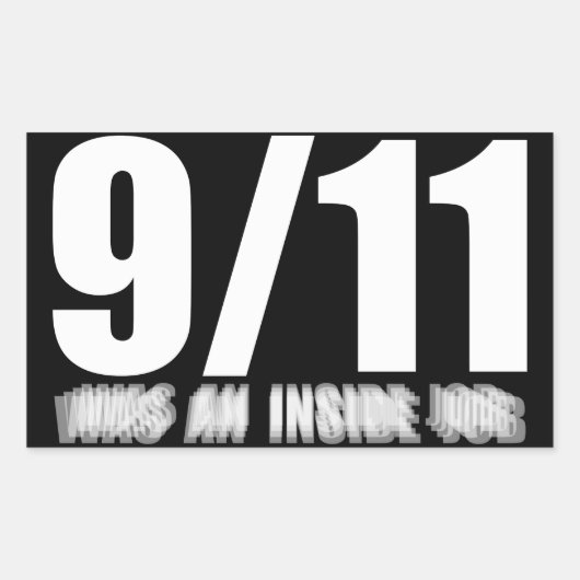 9/11 was an inside job rechthoekige sticker (Voorkant)