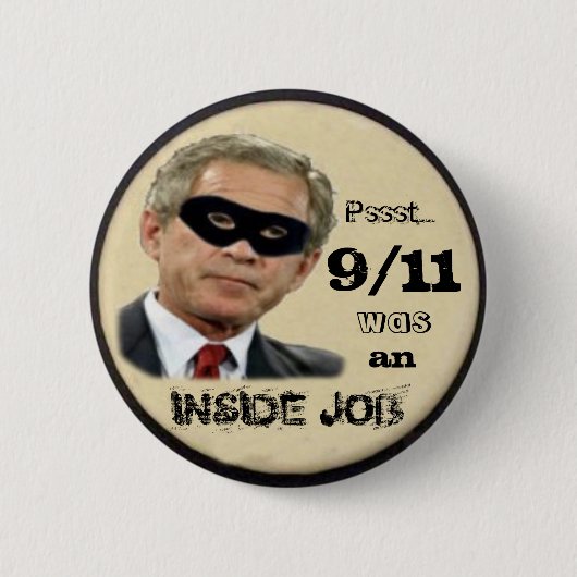 9/11 was een Button van de Baan (Voorkant)