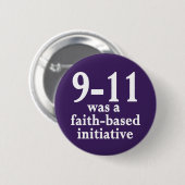 9-11 was een op geloof gebaseerde Button (Voorkant /achterkant)