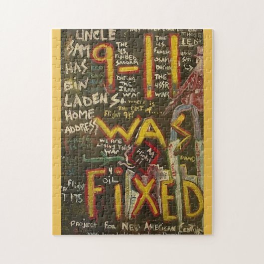 9-11 was vast zwart legpuzzel (Verticaal)