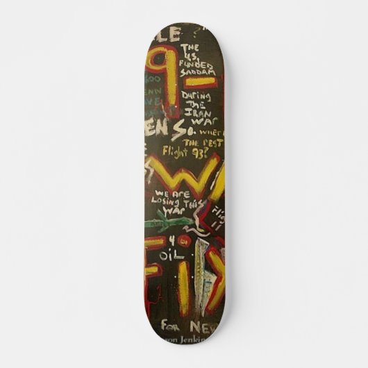 9-11 was vast zwart persoonlijk skateboard (Voorkant)