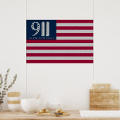 9-11 We zullen het Amerikaanse Poster van de vlag  (Keuken)