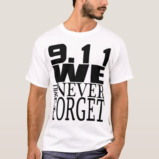 9.11 We zullen nooit vergeten T-shirt (Voorkant)
