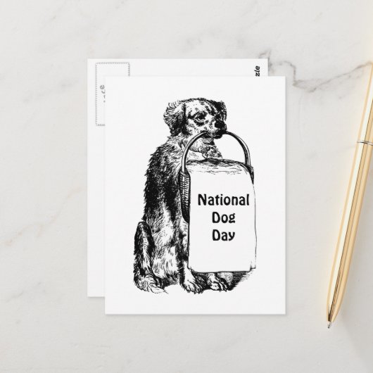 9/21-27 Nationale Hond Week Briefkaart (Voorkant / Achterkant in situ)