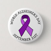 9/21 Wereld Alzheimer Dag Ronde Button 5,7 Cm (Voorkant)