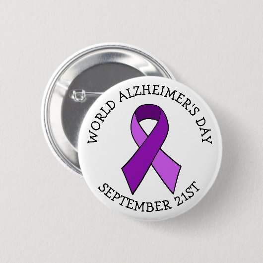 9/21 Wereld Alzheimer Dag Ronde Button 5,7 Cm (Voorkant /achterkant)