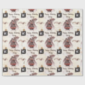 9 3/4 Treinrit Jongen's Verjaardagscadeau Cadeaupapier (Vlak)