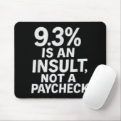 9,3% is een belediging, geen salaris vrouwen baske muismat (Met muis)