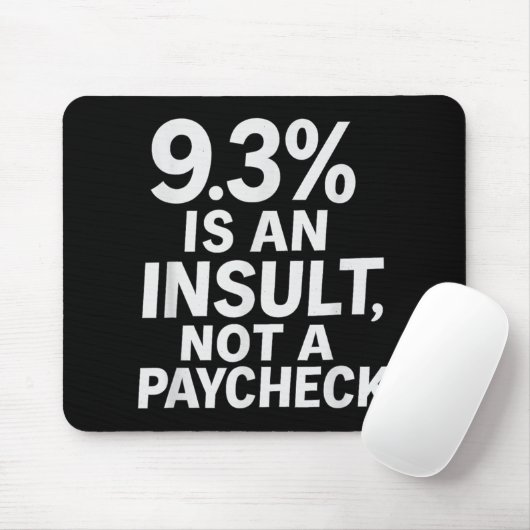 9,3% is een belediging, geen salaris vrouwen baske muismat (Met muis)