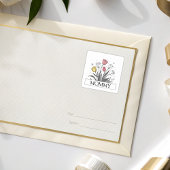 9 Aangepaste gastlijstnamen Schattige Mooie Bloeme Sticker