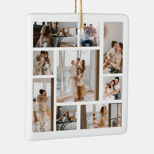9 Aangepaste kerstversieringen voor foto's met col Keramisch Ornament (Rechts)