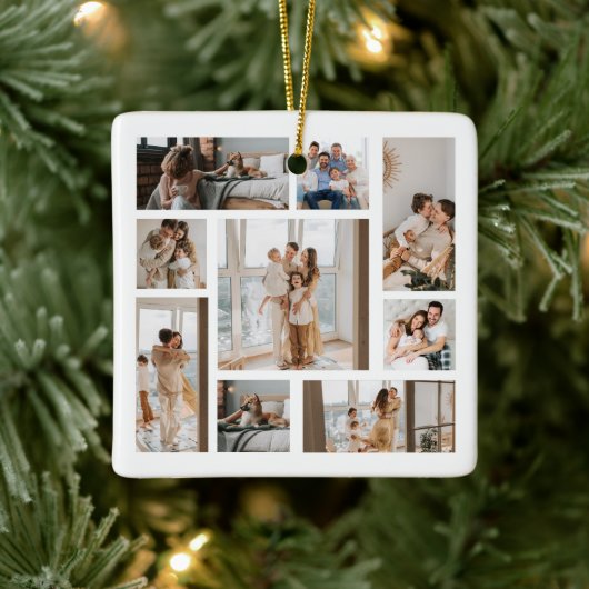 9 Aangepaste kerstversieringen voor foto's met col Keramisch Ornament (Boom)
