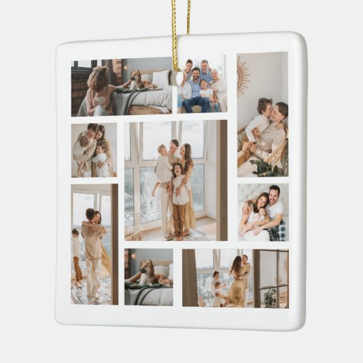 9 Aangepaste kerstversieringen voor foto's met col Keramisch Ornament (Links)