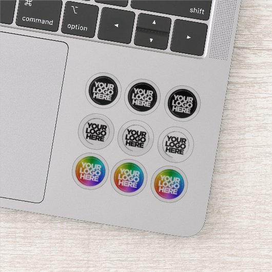 9 Aangepaste Logo Kleine 0,50" - 0,75" Duidelijke  Sticker (Detail)