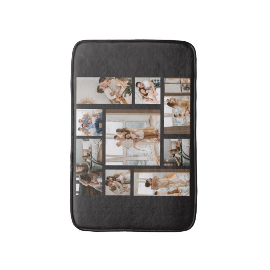 9 Aangepaste Sjabloon voor fotocollage personalise Badmat (Voorkant Verticaal)