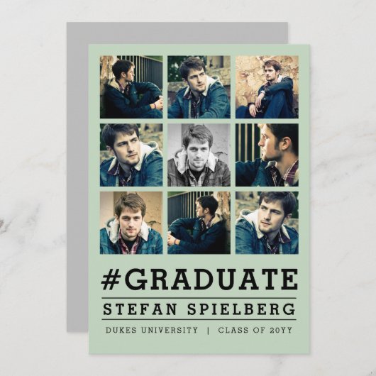 9 Aankondiging foto-Afstuderen installeren (Voorkant / Achterkant)