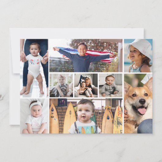 9 Afbeelding fotocollage Feestdagenkaart (Voorkant)