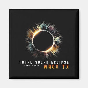 9 april 2024 Zonsverduistering Totaal Waco Tx Zons Magneet