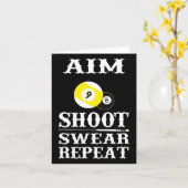 9-Ball 8-Ball Aim Shoot Swear Repeteer Billiards Kaart (Gele Bloem)