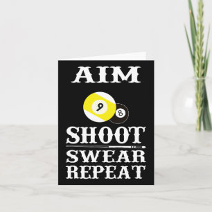 9-Ball 8-Ball Aim Shoot Swear Repeteer Billiards Kaart