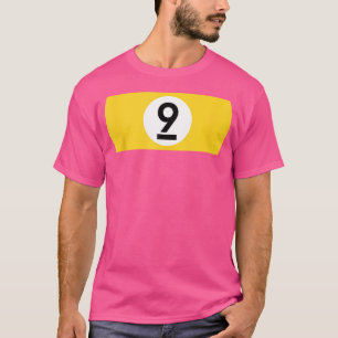 9 Ball Biljart Pool Tafel Negen Ball T-shirt