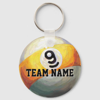 9 Ball Custom Team Name Sleutelhanger