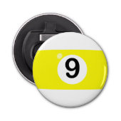 9 Ball flaconopener Button Flesopener (Voorkant)