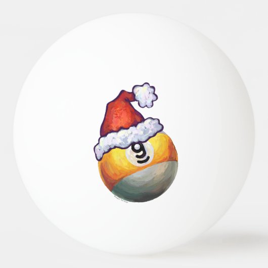 9-ball kerstrood Pet Pingpongbal (Achterkant)