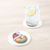 9-ball kerstrood Pet Zandsteen Onderzetter (Zijkant)