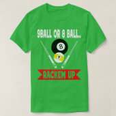 9-Ball of 8-Ball-racks met Funny Billiards Pool T-shirt (Design voorkant)