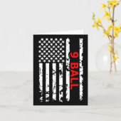 9 Ball Pool Table Billiards Gift Kaart (Gele Bloem)