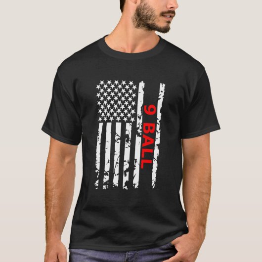 9 Ball Pool Table Billiards Gift T-shirt (Voorkant)