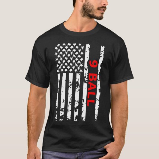 9 Ball Pool Table Billiards Gift T-shirt (Voorkant)