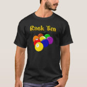 9 Ball Rack Em T Shirt Biljart Pool Tafelspel F (Voorkant)