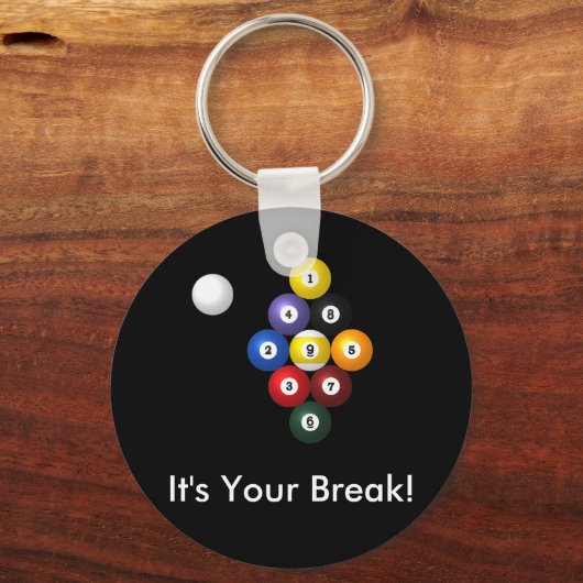 9-ball rack sleutelhanger (Voorkant)