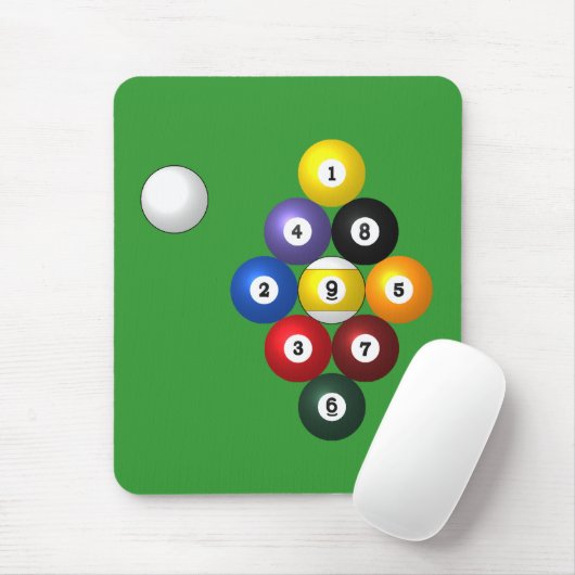 9-ball rackmousepad muismat (Met muis)