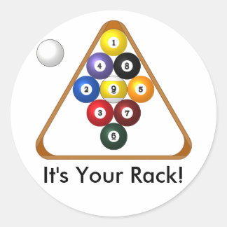 9-ball rackstickers ronde sticker
