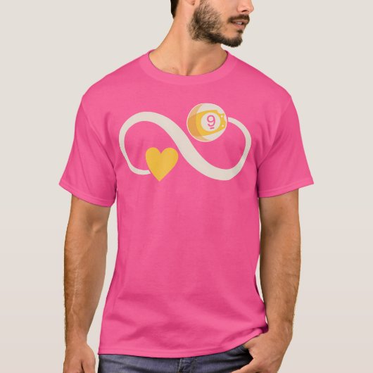 9 Ball Snooker Pool Billiards T-shirt (Voorkant)