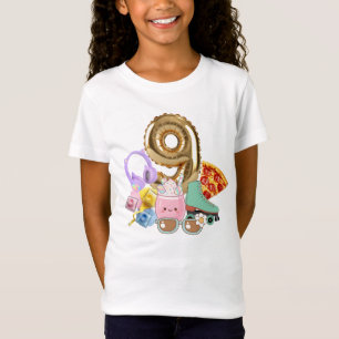 9 Ballon Koptelefoon Pizza Kawaii Drank Schaatsen T-shirt