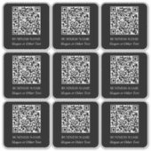 9 Bedrijfsnaam met QR-code Sticker (Voorkant)